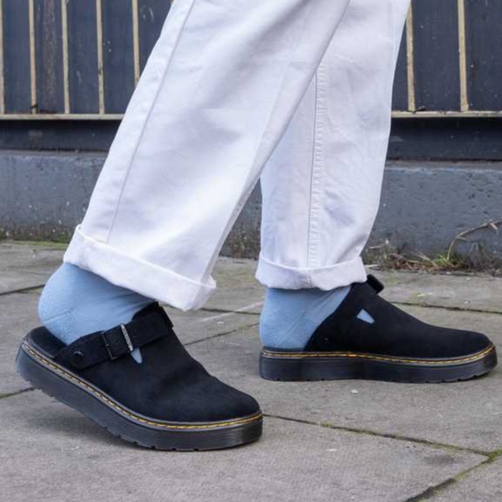 Dr. Martens UNISEX Carlson Suede Casual Slingback Mules in black - Picture 16 of 16